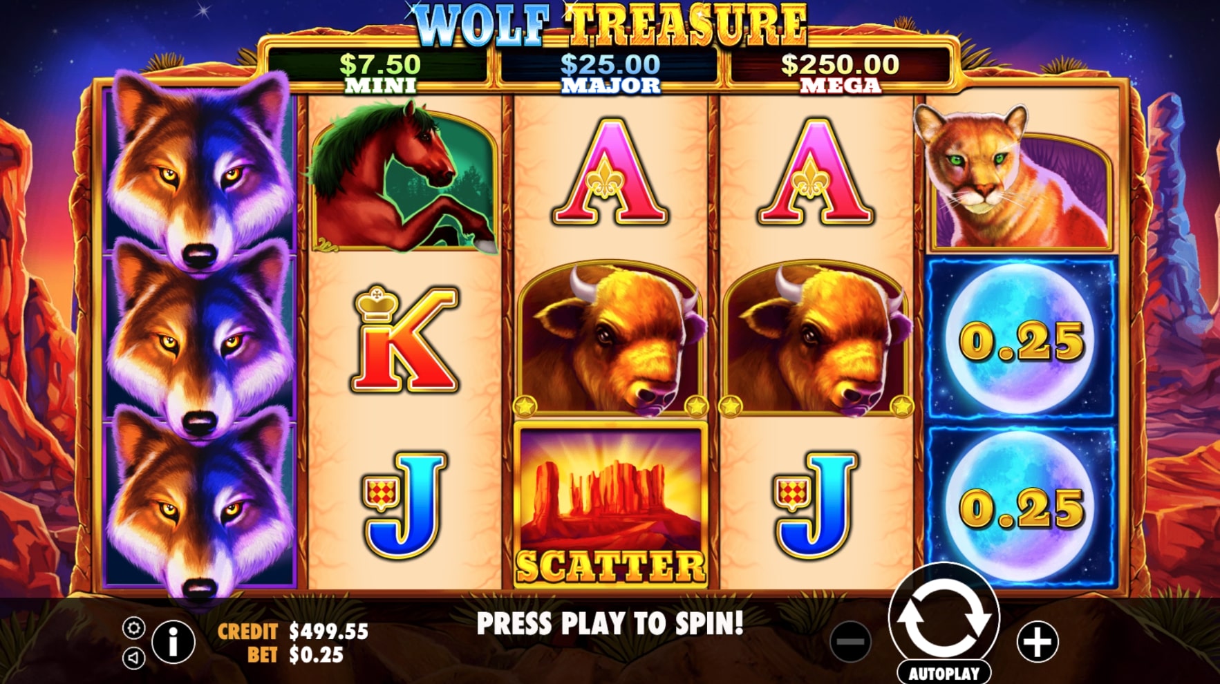 Wolf Treasure Online Pokie